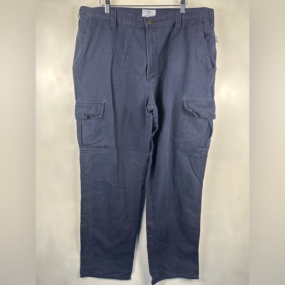 Tyndale Pants Mens 40x34‎ Blue Cargo FR Flame Resistant Workwear